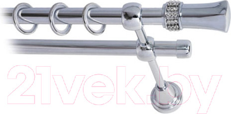 Изображение товара Карниз для штор Lm Decor Севилла 120 2р гладкий (хром, 2.8м)