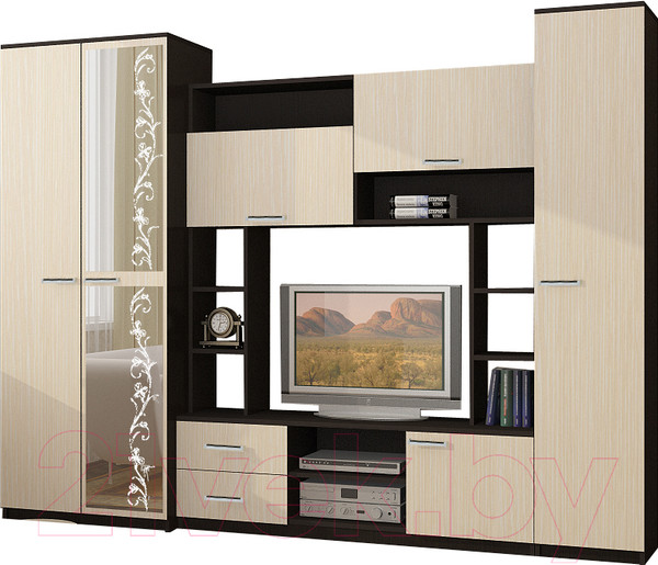 Изображение товара Стенка Горизонт Мебель Флора (венге/дуб)