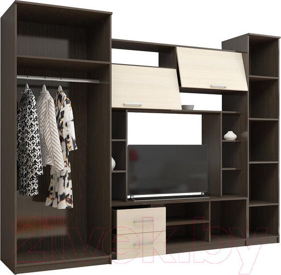 Изображение товара Стенка Горизонт Мебель Флора (венге/дуб)