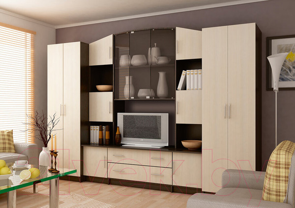 Изображение товара Стенка Горизонт Мебель Макарена (венге/дуб)