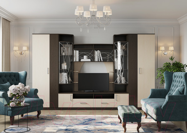 Изображение товара Стенка Горизонт Мебель Атланта (венге/дуб)