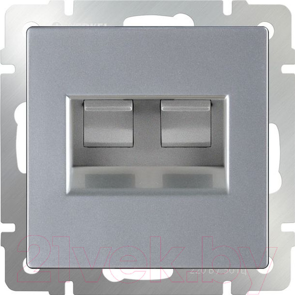 Изображение товара Розетка Werkel WL06-RJ11+RJ45 / a029835 (серебристый)