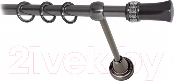 Изображение товара Карниз для штор Lm Decor Севилла 120 1р гладкий (антрацит, 2.8м)