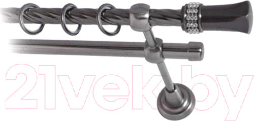 Изображение товара Карниз для штор Lm Decor Севилла 120 2р витой (антрацит, 1.6м)