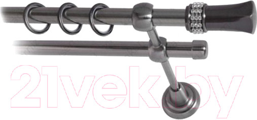 Изображение товара Карниз для штор Lm Decor Севилла 120 2р гладкий (антрацит, 3.6м)