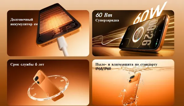 Изображение товара Смартфон Tecno Spark 50 Pro 8GB/256GB (оранжевый)