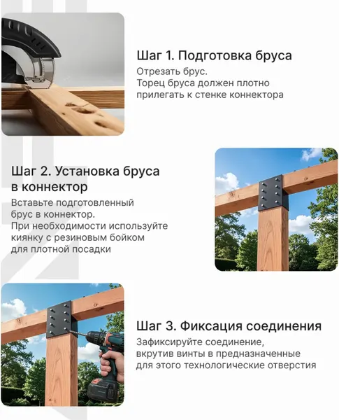 Изображение товара Соединитель бруса Lanfre Стропильный 100-6 К-100-6
