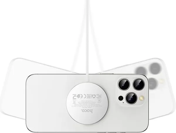 Изображение товара Зарядное устройство беспроводное Hoco CW63 Pro Fast Qi2 (белый)