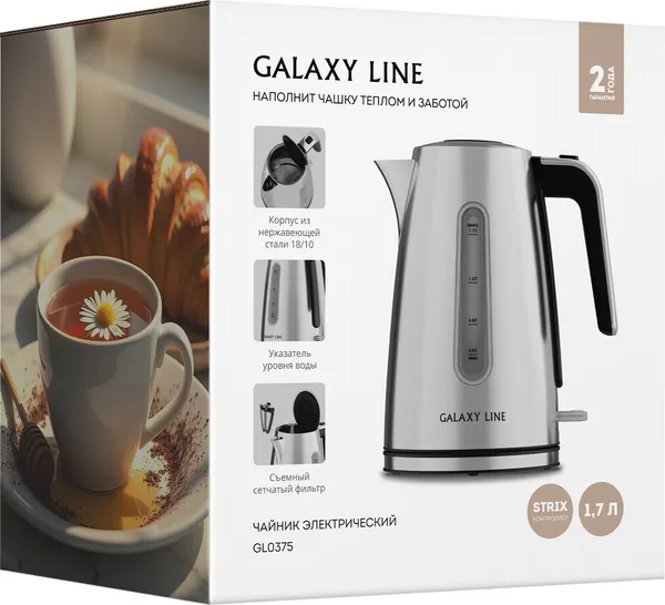 Изображение товара Электрочайник Galaxy Line GL 0375 (серебристый)