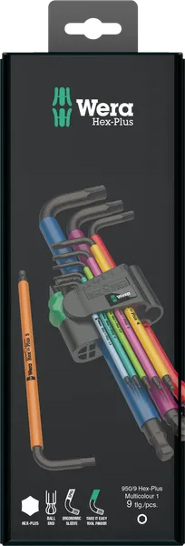 Изображение товара Набор ключей WERA 950/9 Hex-Plus Multicolour 1 SB / 05073593001