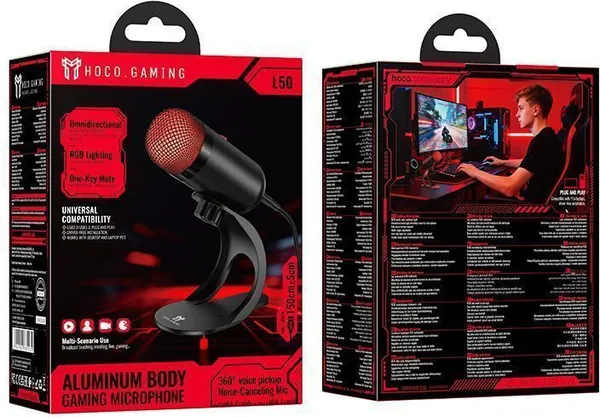 Изображение товара Микрофон Hoco L50 USB-С (черный)