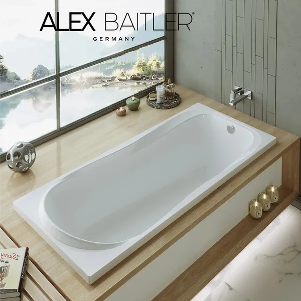 Изображение товара Ванна акриловая Alex Baitler Saima 180x80 (с каркасом, с 2 экранами)