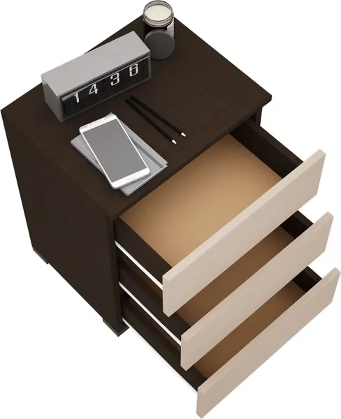 Изображение товара Прикроватная тумба MFMaster Витто-49 / МСТ-ВМД-49-ВД-16 (венге/дуб молочный)