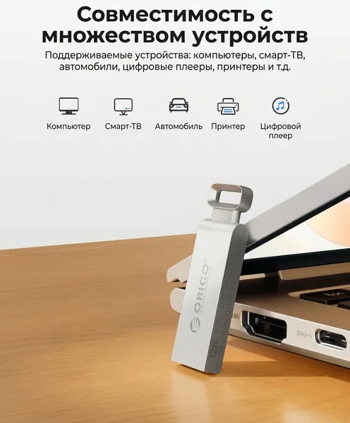 Изображение товара USB flash накопитель Orico U202-64GB-SV-BP