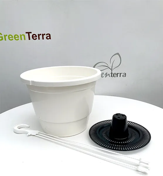 Изображение товара Вазон GreenTerra Lira -7 литое со вставкой с усами 48см (5шт, белый)