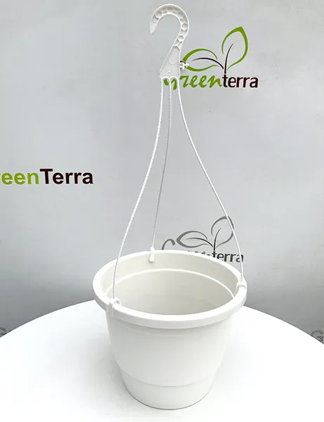 Изображение товара Вазон GreenTerra Lira -7 литое со вставкой с усами 48см (5шт, белый)