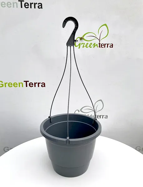 Изображение товара Вазон GreenTerra Lira-7 литое со вставкой с усами 48см (5шт, серый)