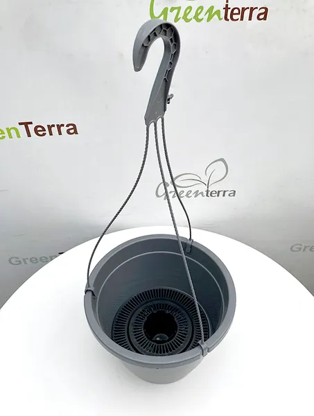 Изображение товара Вазон GreenTerra Lira-7 литое со вставкой с усами 48см (5шт, серый)