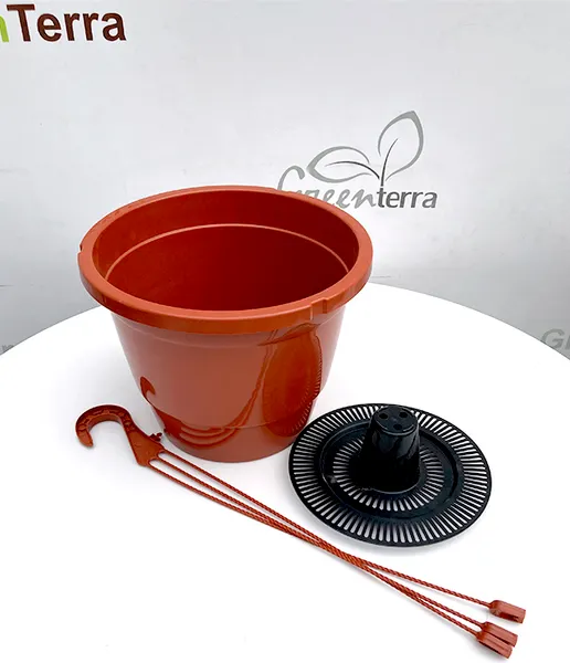 Изображение товара Вазон GreenTerra Lira -7 литое со вставкой с усами 48см (5шт, терра)