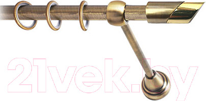 Изображение товара Карниз для штор Lm Decor Луна 056 1р гладкий (антик, 2м)