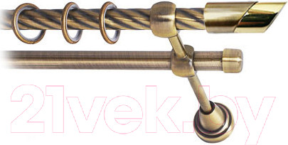 Изображение товара Карниз для штор Lm Decor Луна 056 2р витой (антик, 3м)