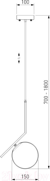 Изображение товара Потолочный светильник Евросвет Frost Long 50159/1 (латунь)