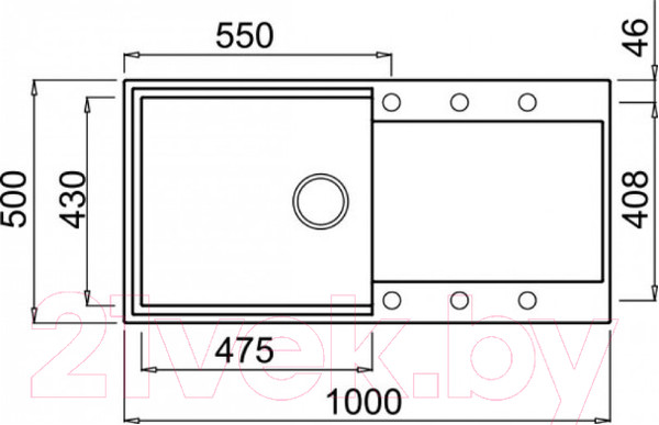 Изображение товара Мойка кухонная Elleci Easy 480 Bianco Antico G62 / LGY48062