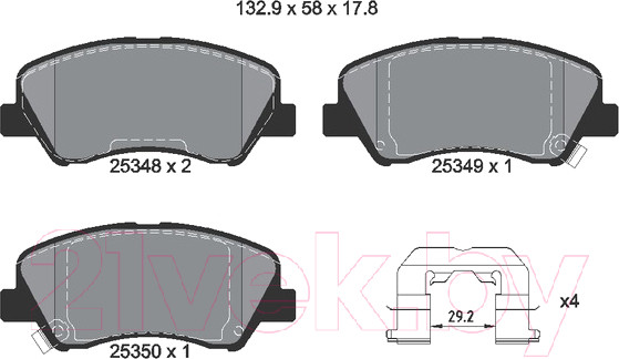 Изображение товара Тормозные колодки Textar 2534801