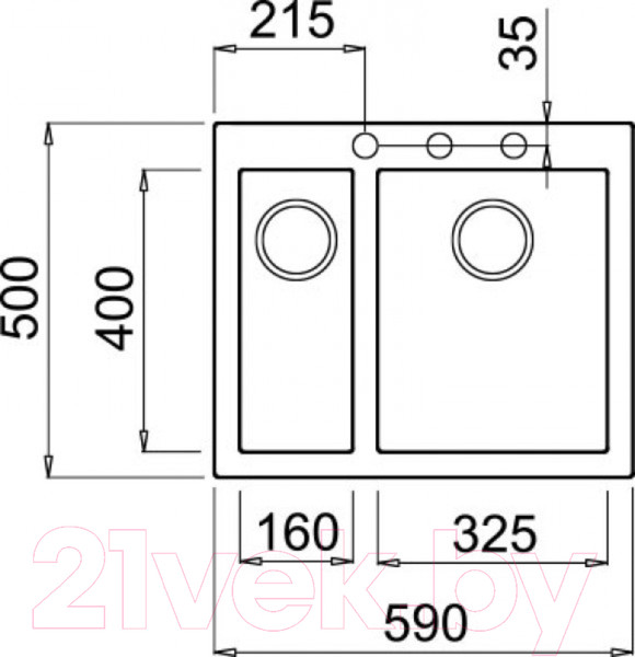 Изображение товара Мойка кухонная Elleci Quadra 150 Dark Grey K99 / LKQ15099