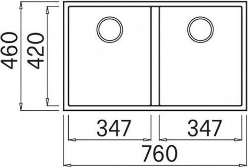 Изображение товара Мойка кухонная Elleci Quadra 340 Undermount G40 Nero