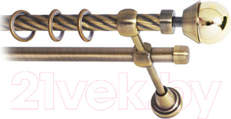 Изображение товара Карниз для штор Lm Decor Мельба 041 2р витой (антик, 4м)