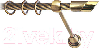 Изображение товара Карниз для штор Lm Decor Луна 056 1р витой (антик, 1.6м)