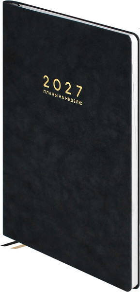 Изображение товара Еженедельник Escalada Тиволи Глосс 2027 / 73584 (80л, черный)
