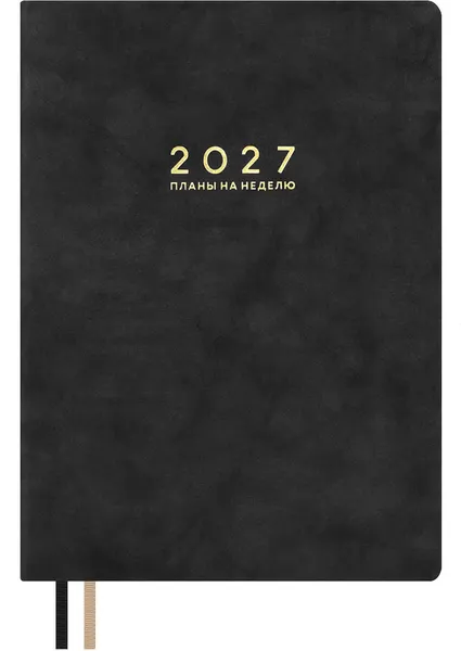 Изображение товара Еженедельник Escalada Тиволи Глосс 2027 / 73584 (80л, черный)