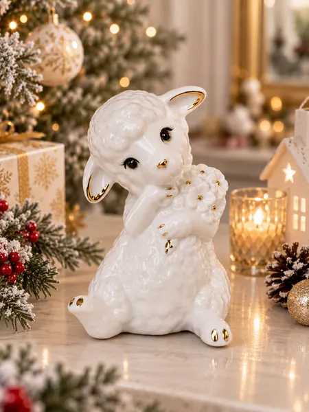 Изображение товара Статуэтка Elan Gallery Овечка с цветами 330990