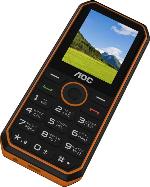 Изображение товара Мобильный телефон AOC A248 / CTA248BO/00 (черный/оранжевый)