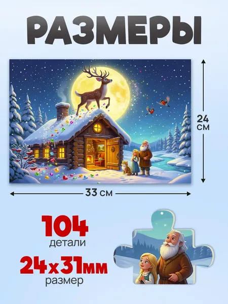 Изображение товара Пазл РЫЖИЙ КОТ Серебряное копытце / Х104-7226 (104эл)