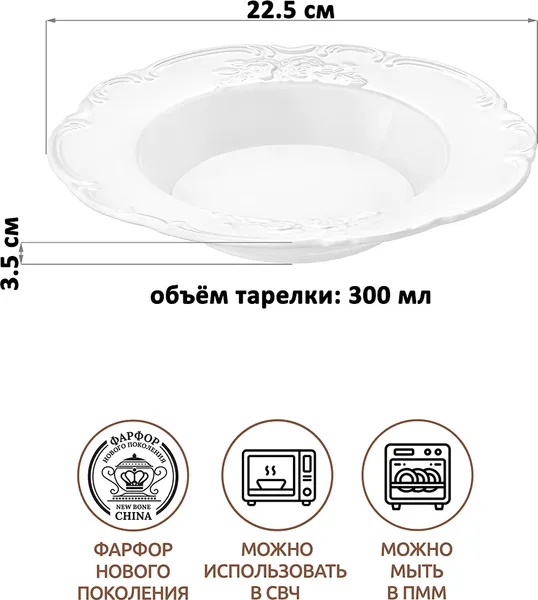 Изображение товара Набор тарелок Elan Gallery Флоренсия 430155