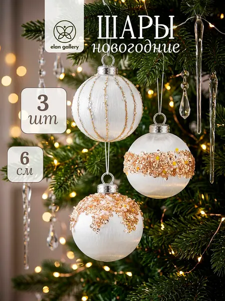 Изображение товара Набор шаров новогодних Elan Gallery 650187