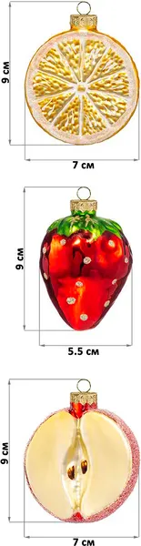 Изображение товара Набор елочных игрушек Elan Gallery Фрукты 970203