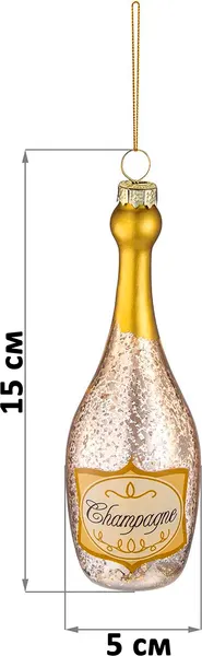 Изображение товара Набор елочных игрушек Elan Gallery Бутылка шампанского 980122