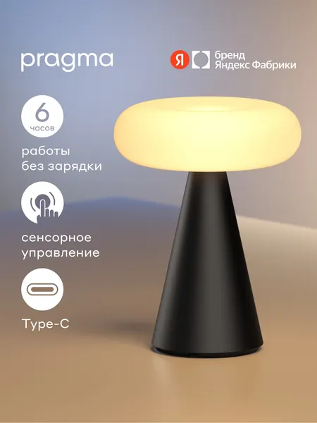 Изображение товара Интерьерная настольная лампа Pragma Lums с регулировкой яркости MTL_P_B-2 (черный)