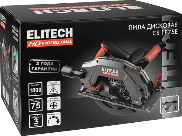 Изображение товара Дисковая пила Elitech CS 1875E / E2206.029.01