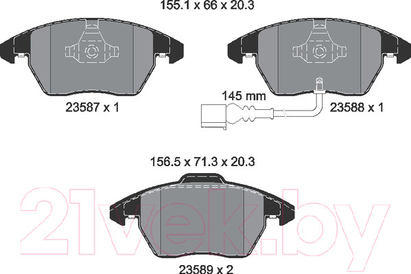 Изображение товара Тормозные колодки Textar 2358701