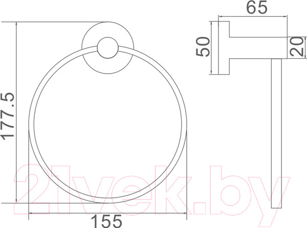 Изображение товара Кольцо для полотенца Ledeme L71704