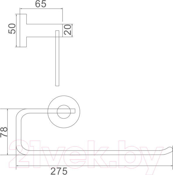 Изображение товара Держатель для бумажных полотенец в ванную Ledeme L71703-2