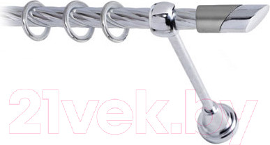 Изображение товара Карниз для штор Lm Decor Луна 056 1р витой (хром, 3.6м)