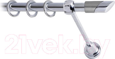 Изображение товара Карниз для штор Lm Decor Луна 056 1р гладкий (хром, 2.8м)