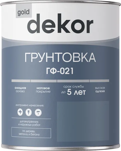 Изображение товара Грунтовка Gold Dekor ГФ-021 (1.9кг, черный)