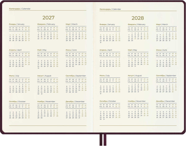 Изображение товара Ежедневник Escalada Пике 2027 / 73475 (176л, бордовый)